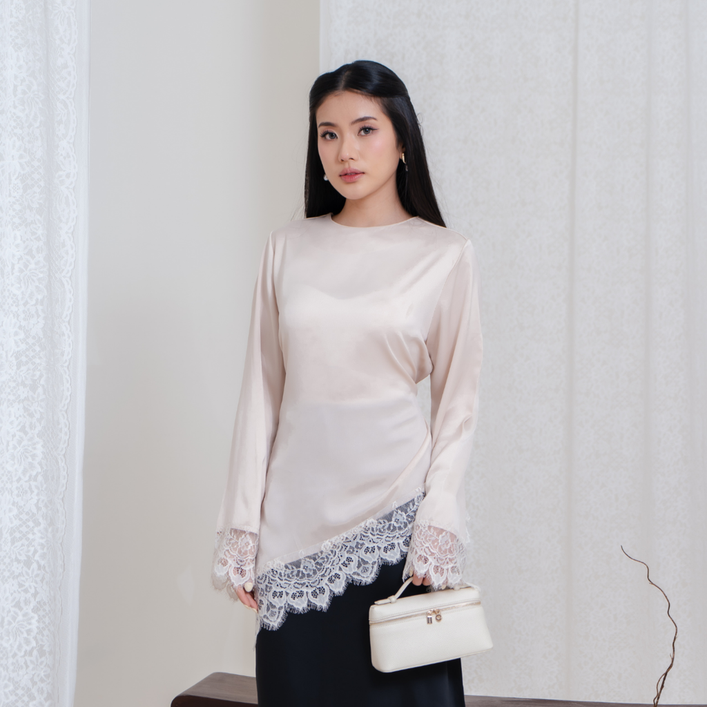 Selena Silk Lace Top