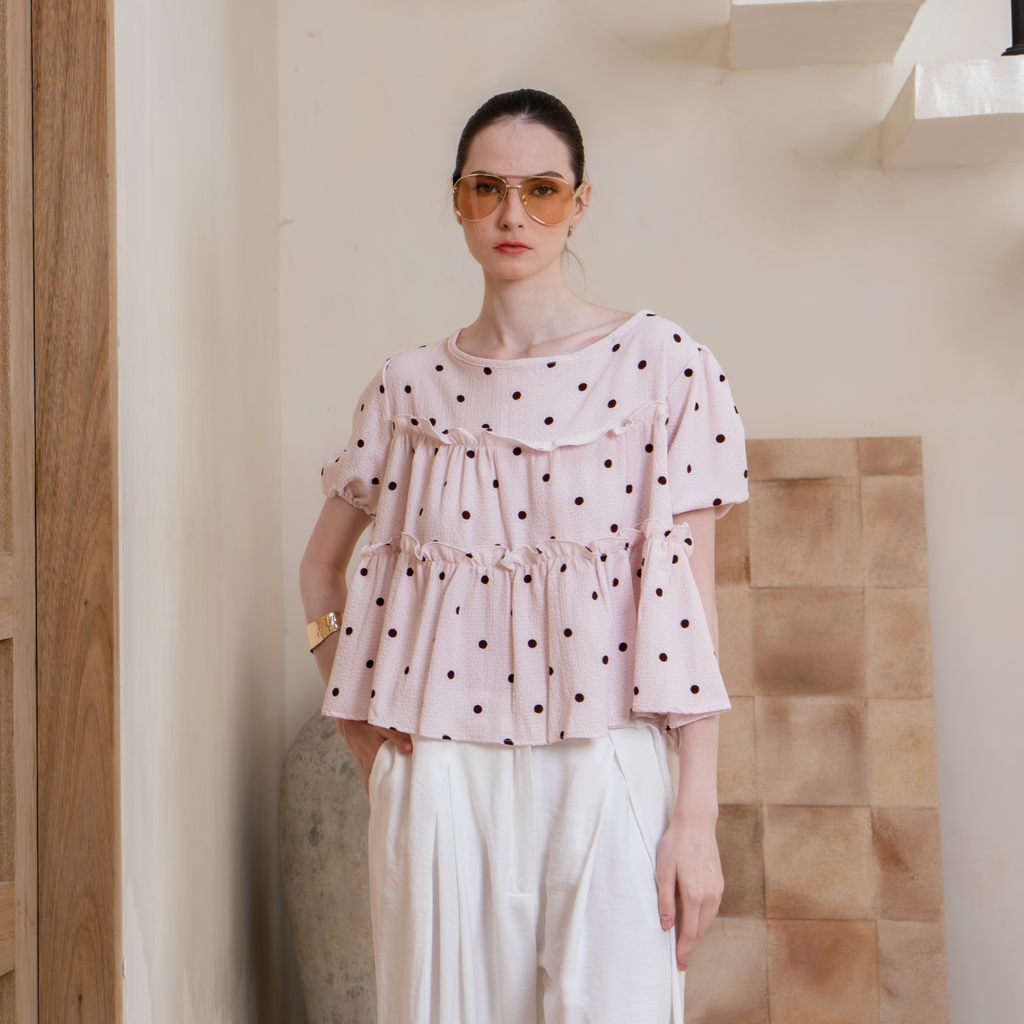 Anette Polkadot Top