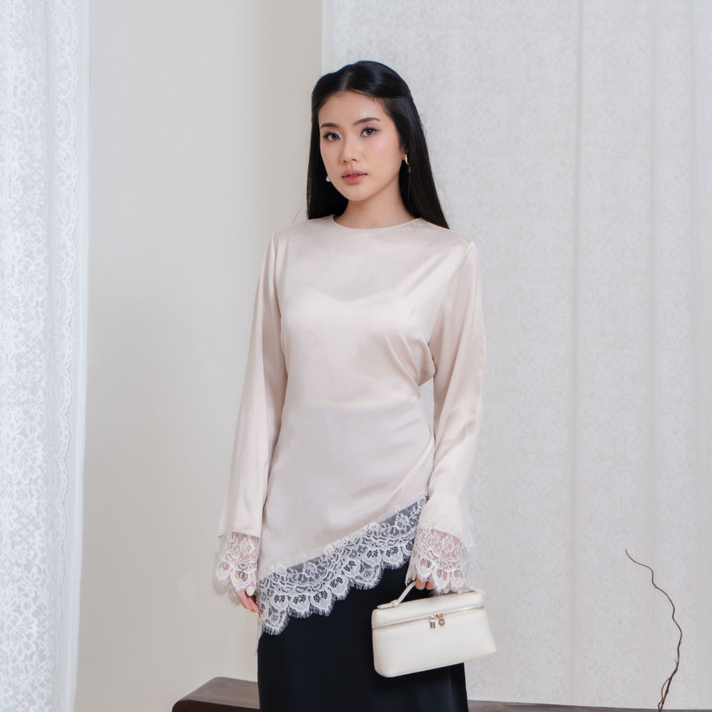 Selena Silk Lace Top