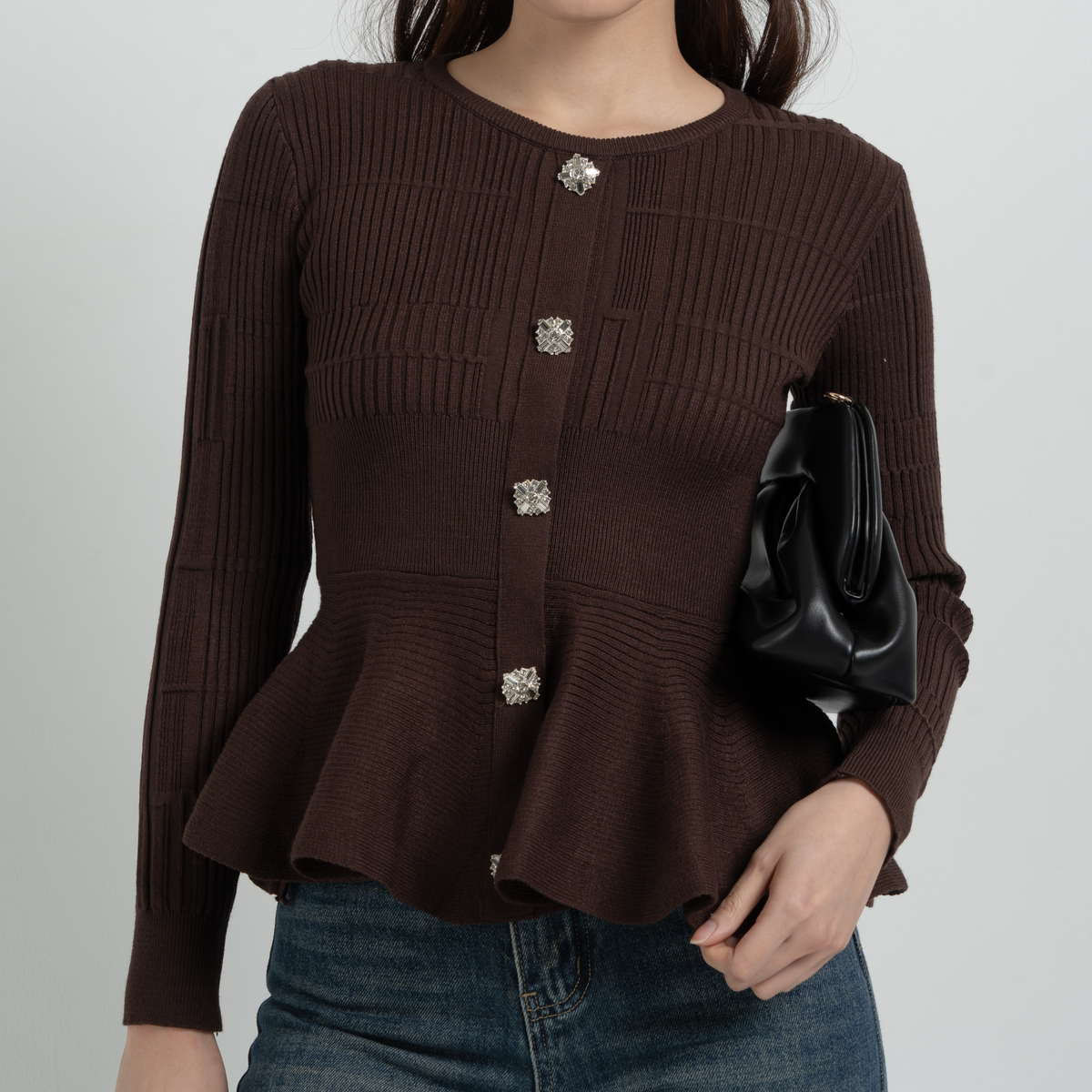 Gyuri Knit Peplum Blouse