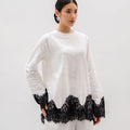Verra Lace Longsleeve Top Linen