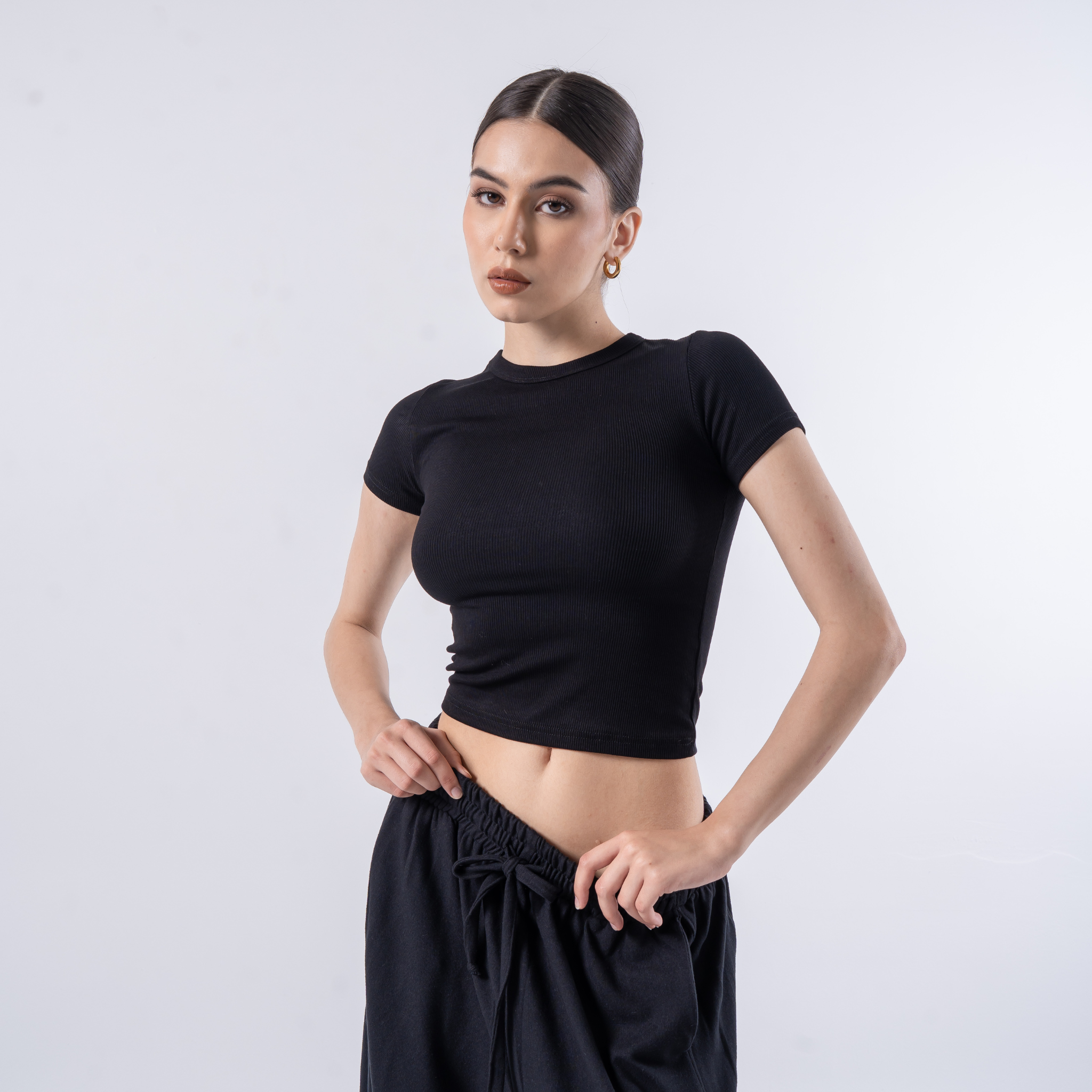 Hailee Oneck Top Rib Katun