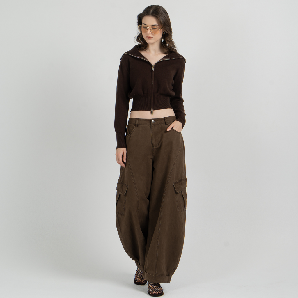 Airi Zipper Knit Top