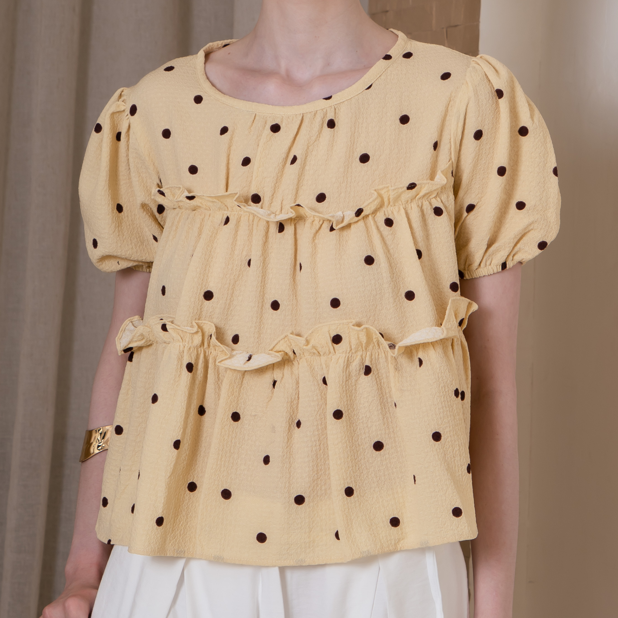 Anette Polkadot Top