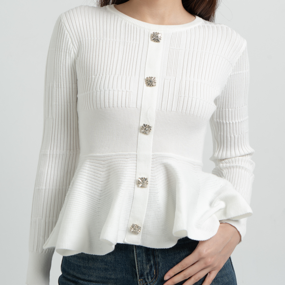 Gyuri Knit Peplum Blouse