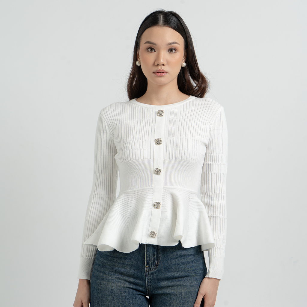 Gyuri Knit Peplum Blouse