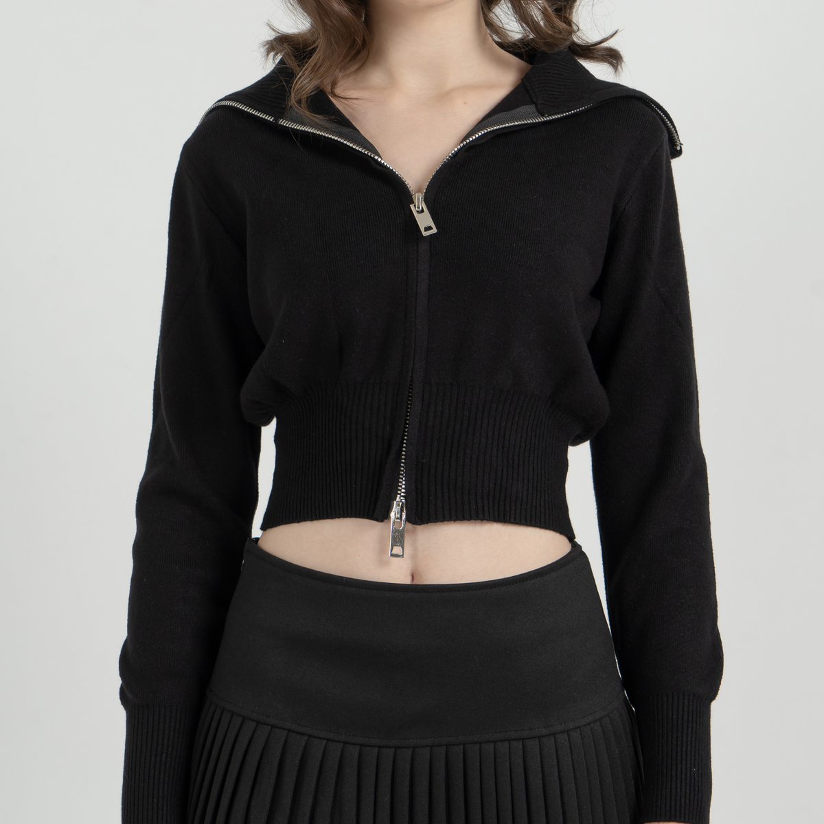 Airi Zipper Knit Top
