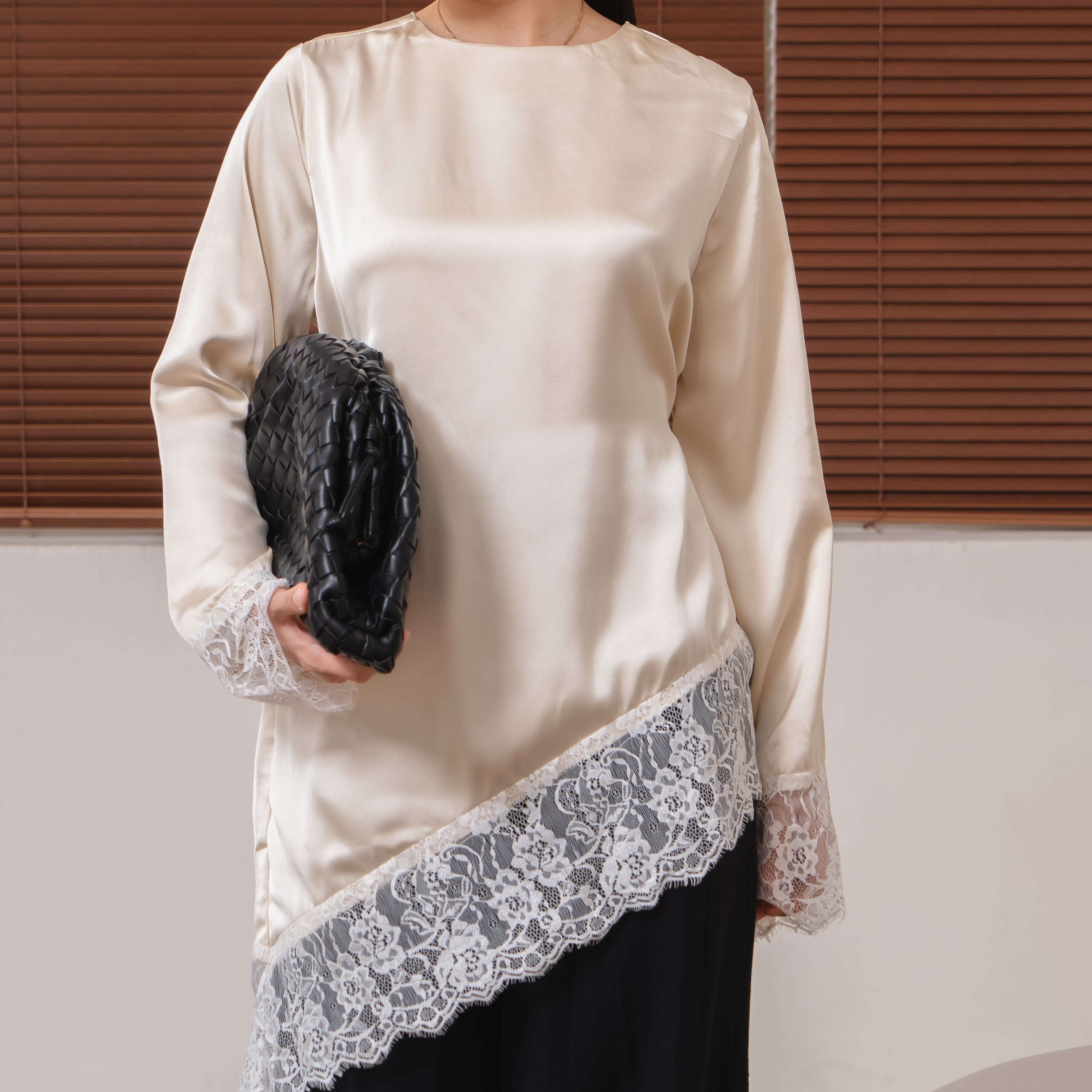 Selena Silk Lace Top