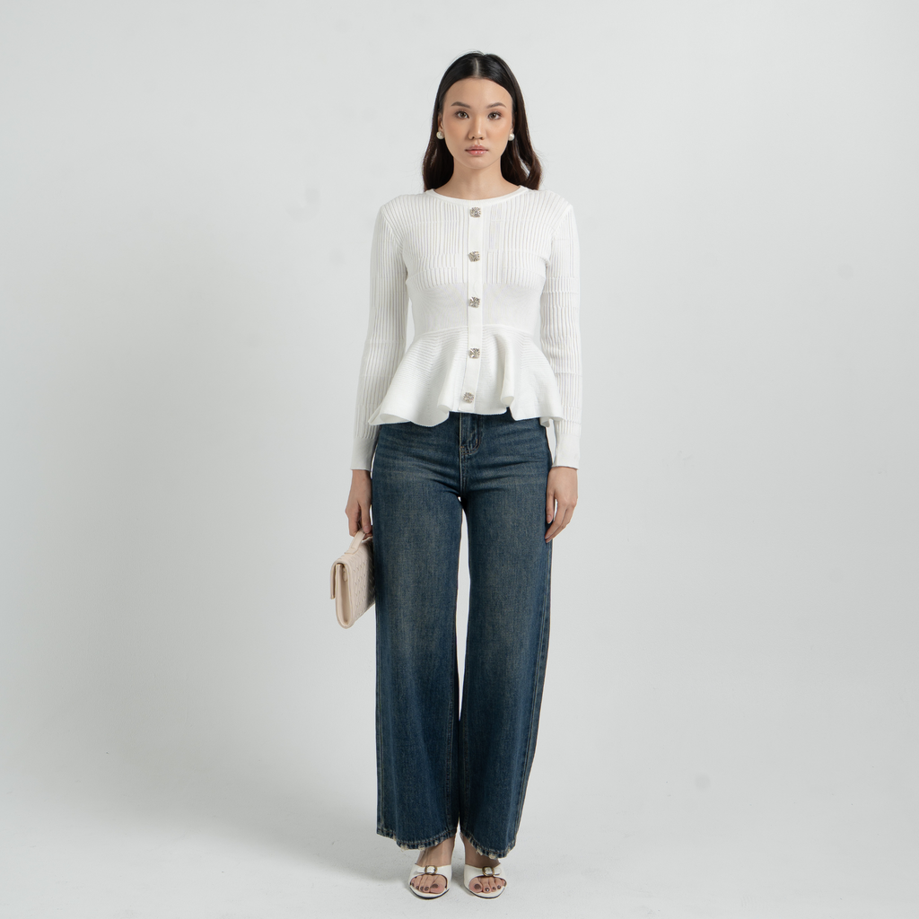 Gyuri Knit Peplum Blouse