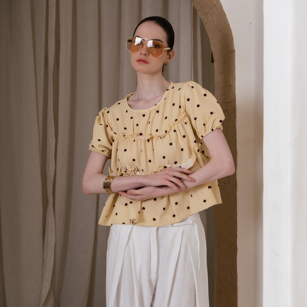 Anette Polkadot Top