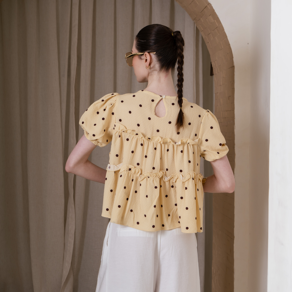 Anette Polkadot Top