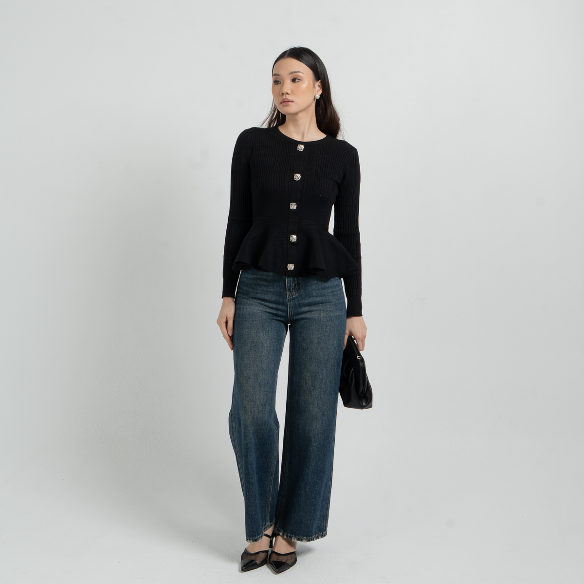 Gyuri Knit Peplum Blouse