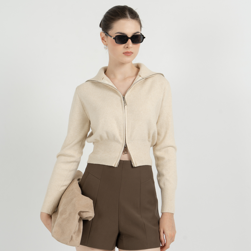 Airi Zipper Knit Top