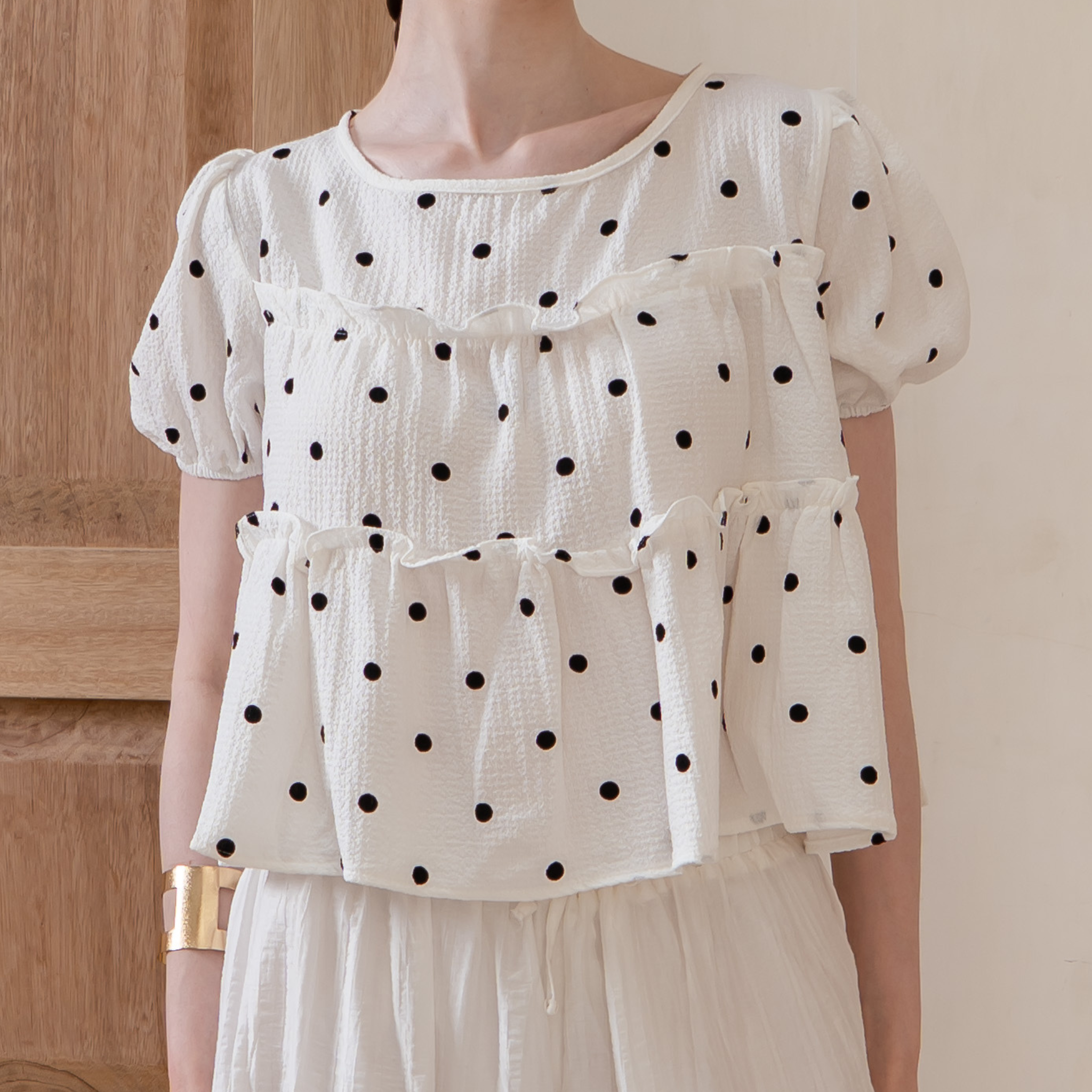 Anette Polkadot Top