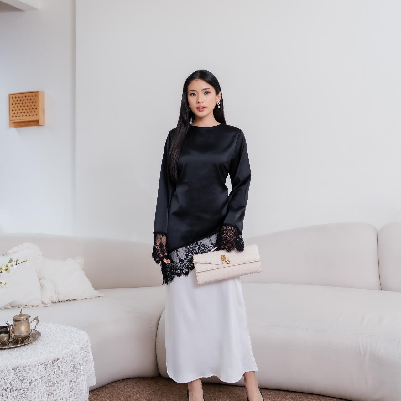 Selena Silk Lace Top