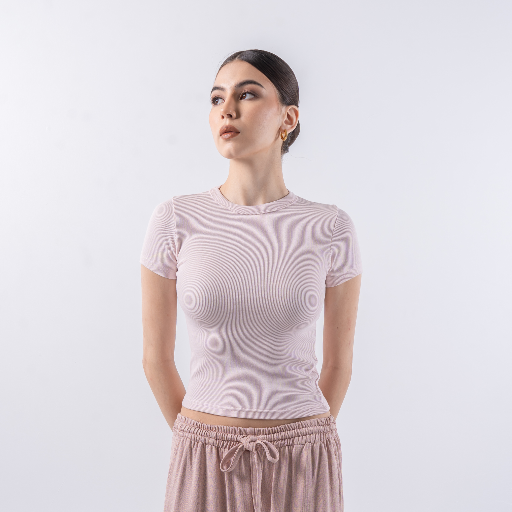 Hailee Oneck Top Rib Katun