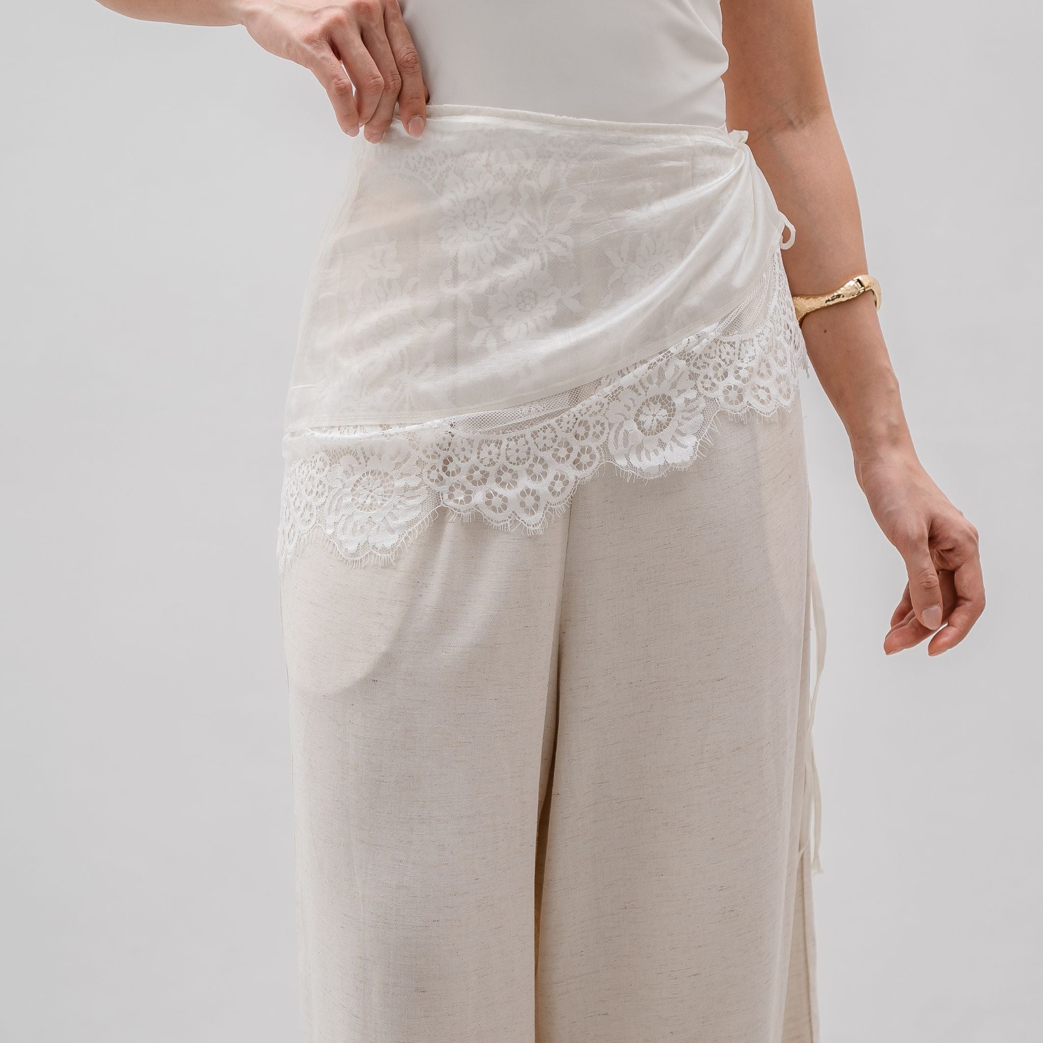 Zetta Linen Lace Cullote