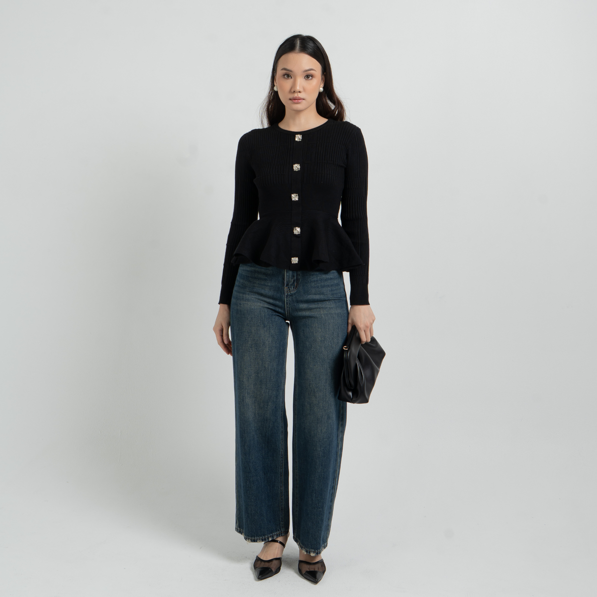 Gyuri Knit Peplum Blouse