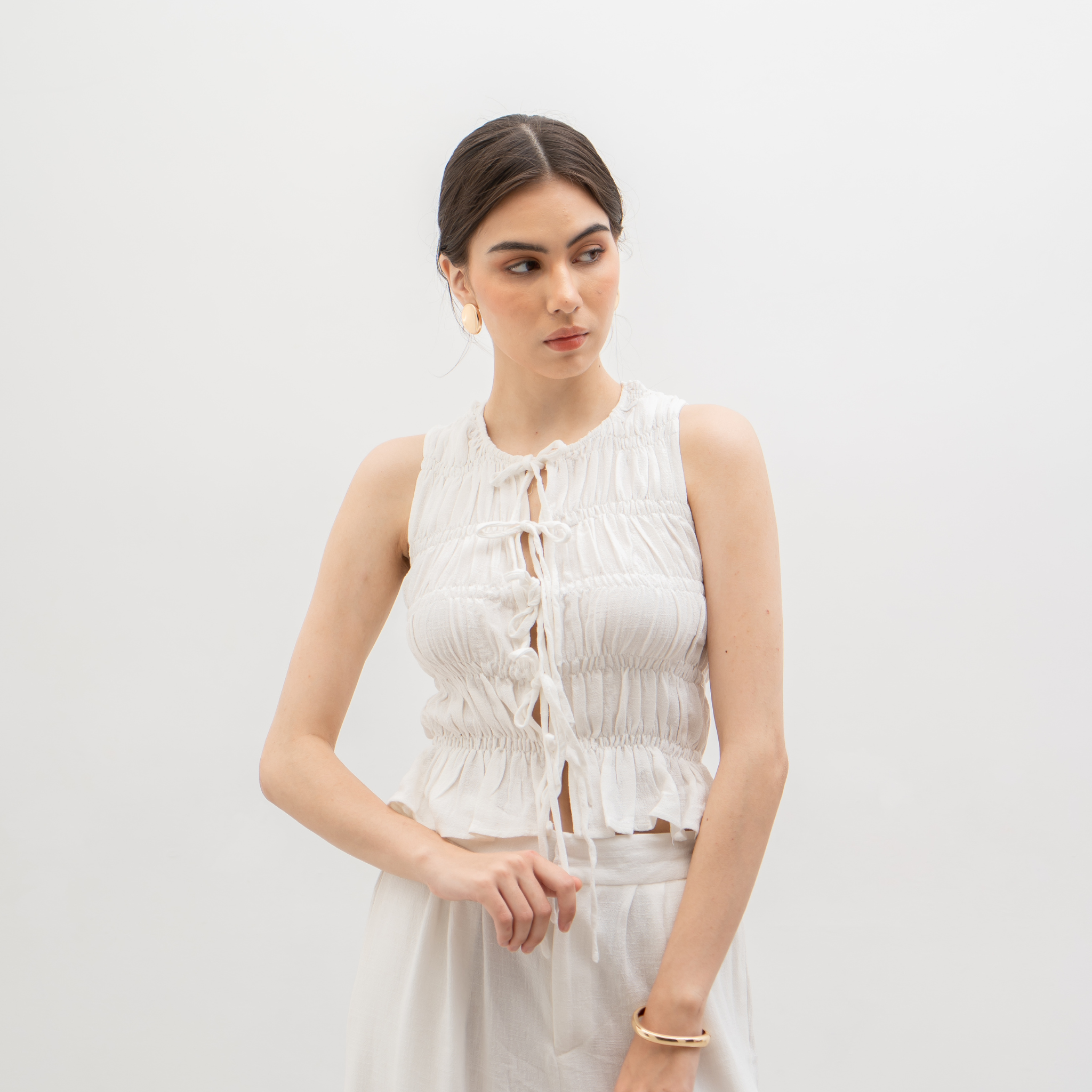 Kim Vest Linen Top