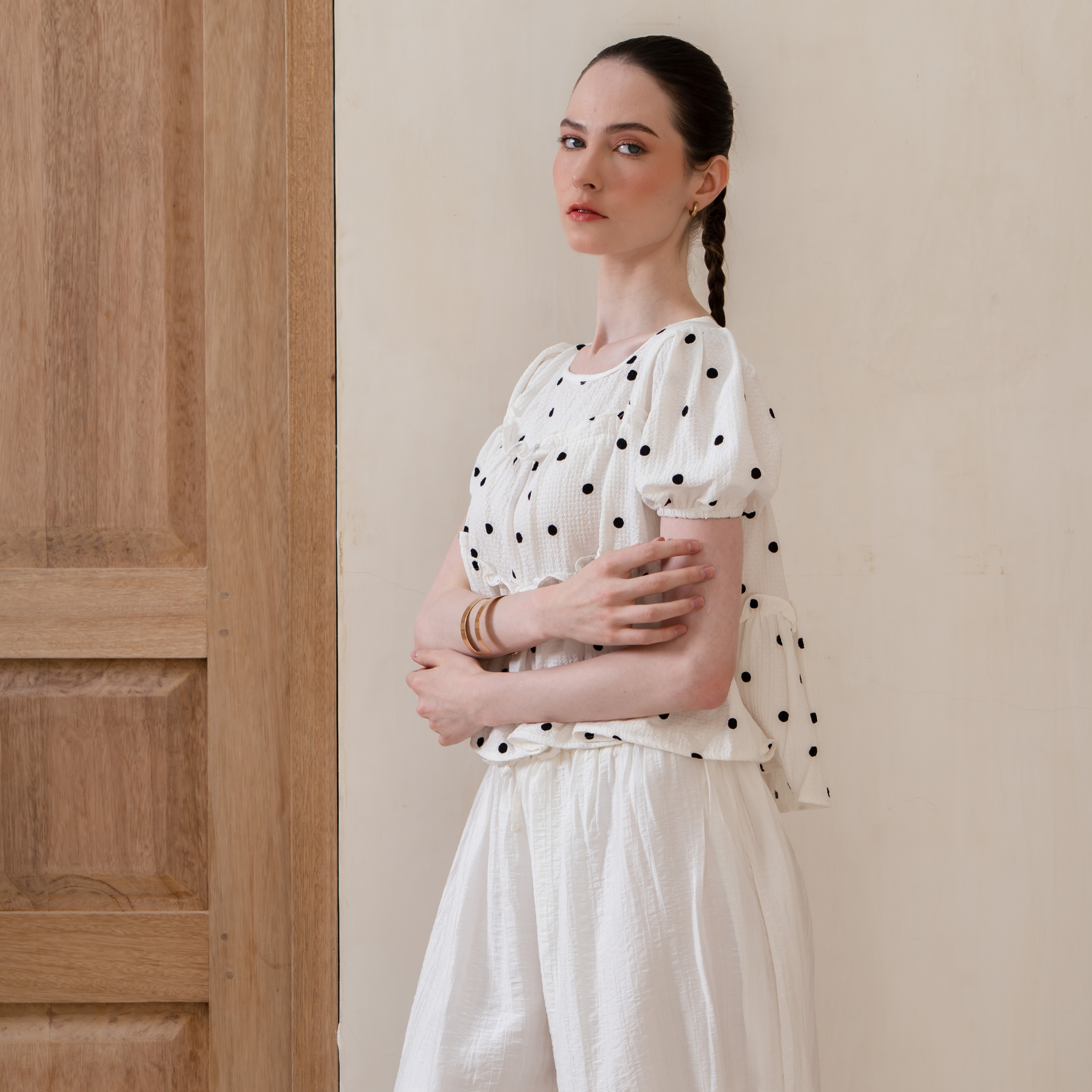 Anette Polkadot Top
