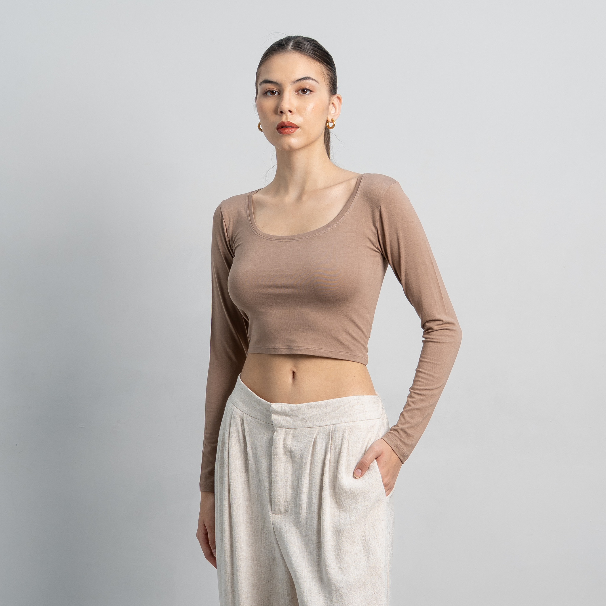 Cleo Longsleeve Crop Top