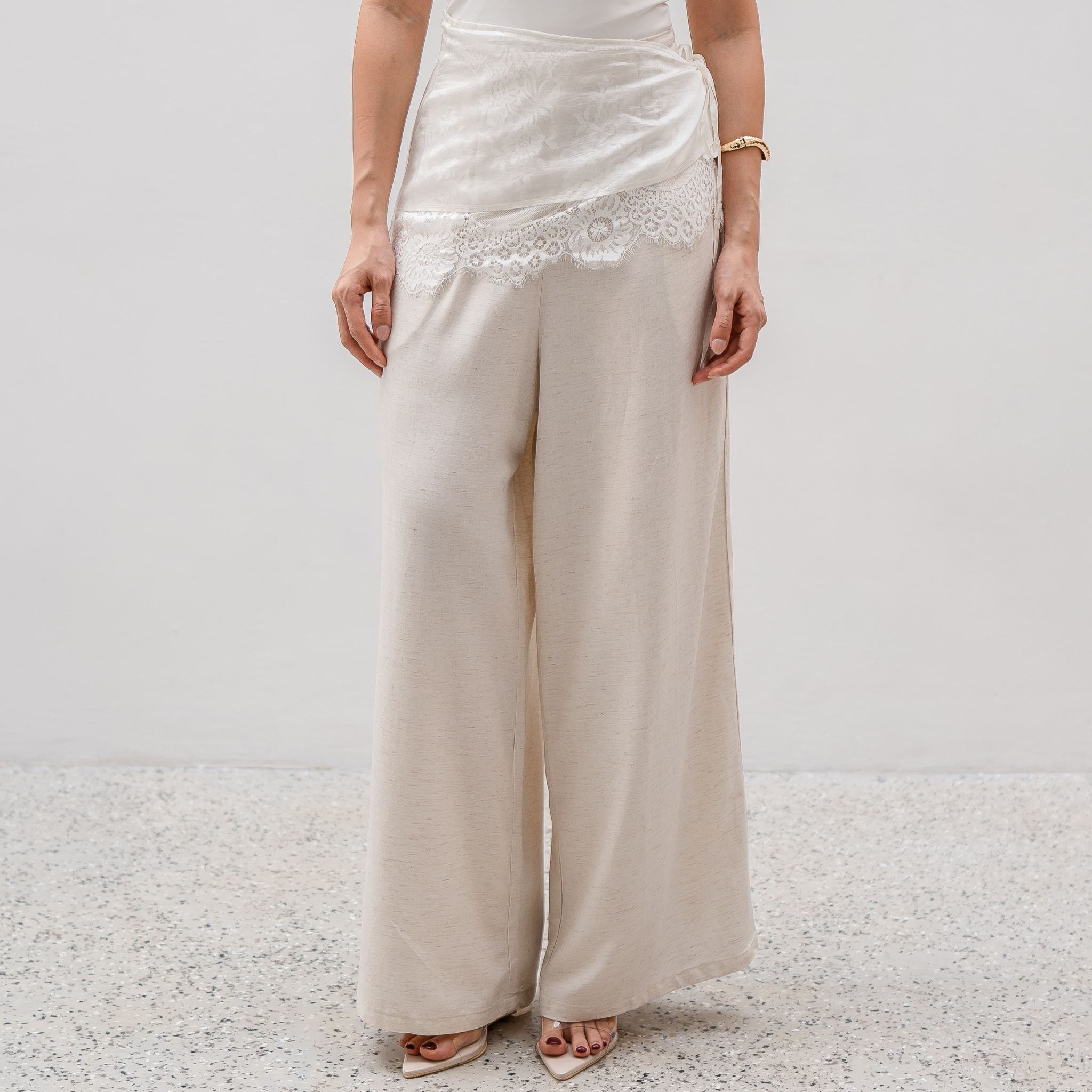 Zetta Linen Lace Cullote