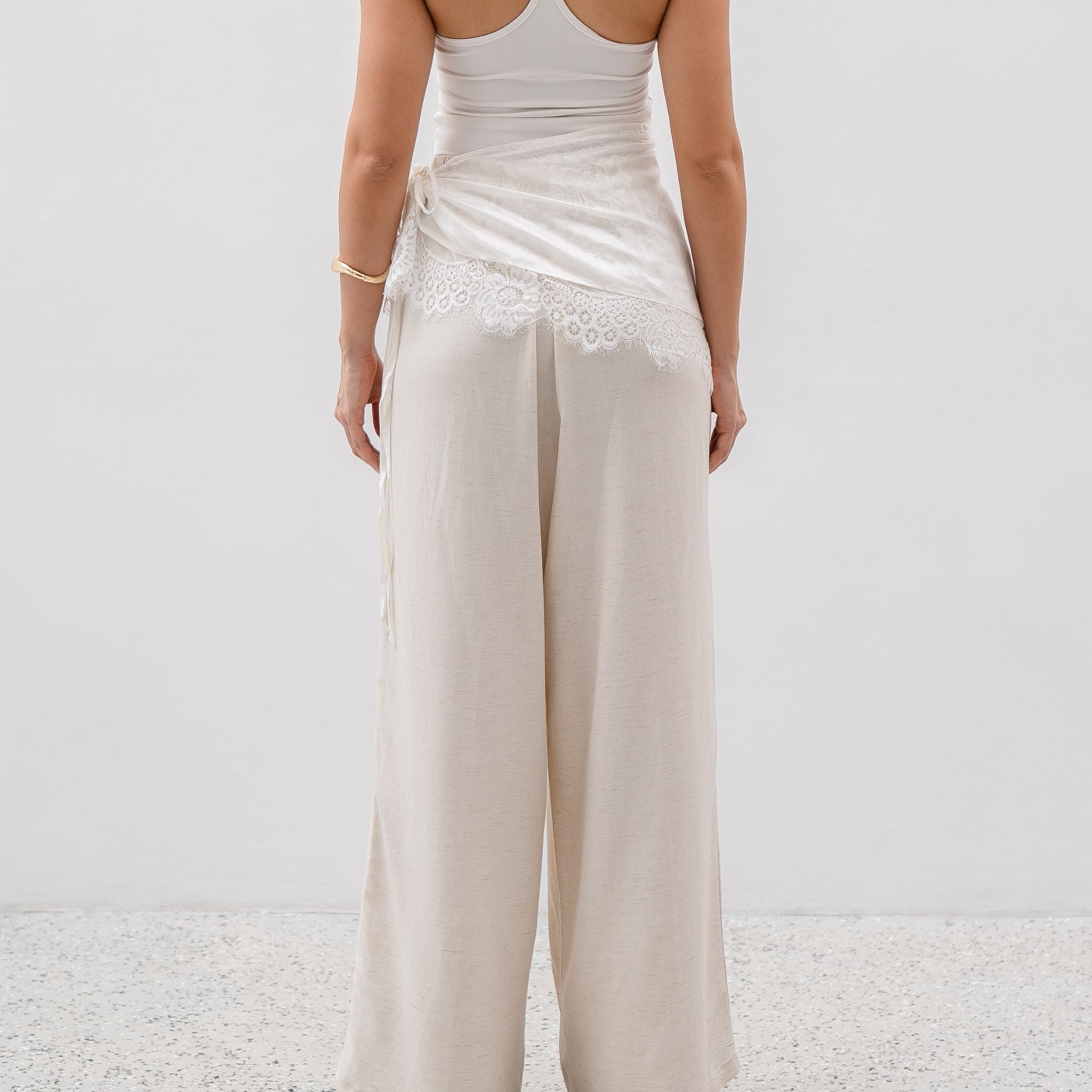 Zetta Linen Lace Cullote
