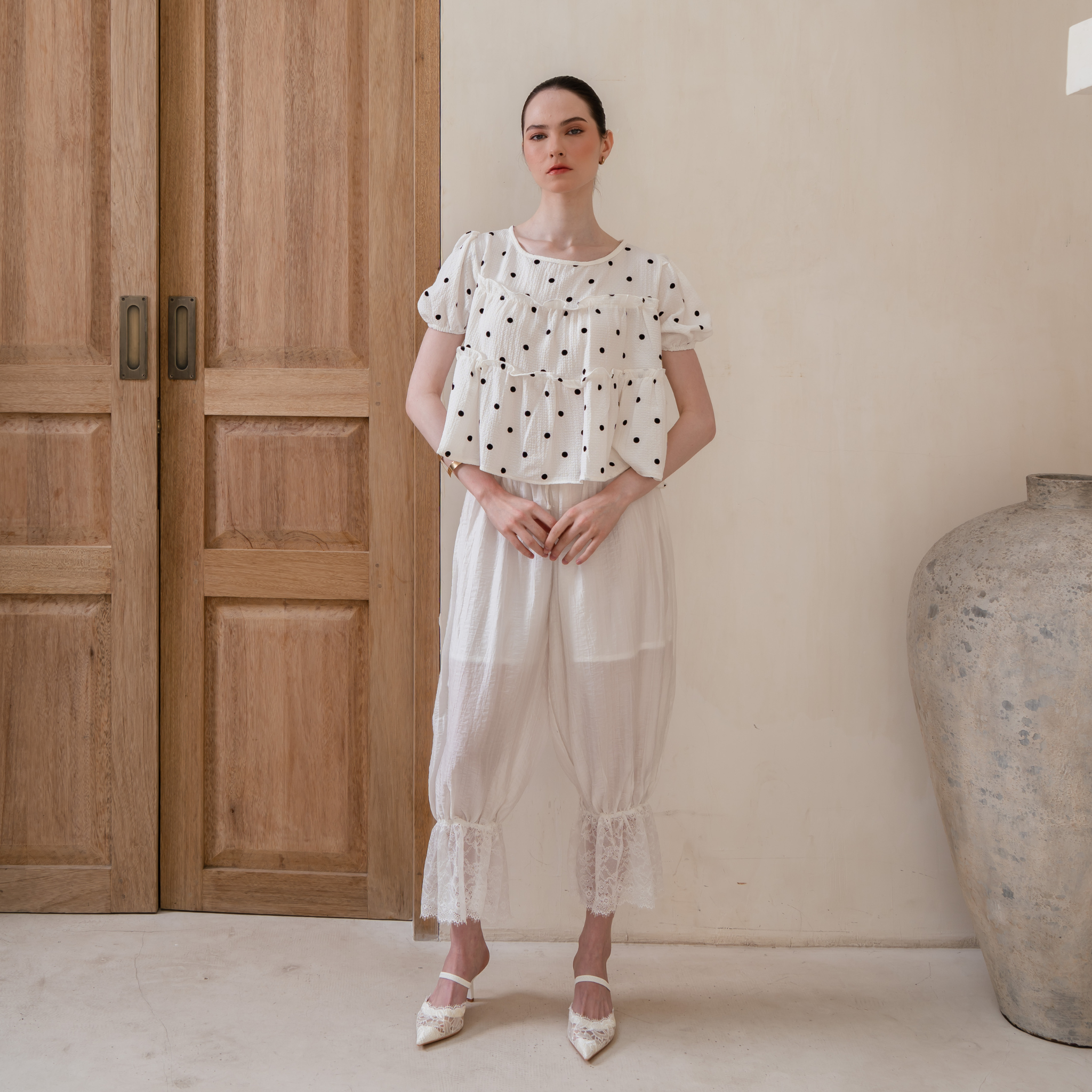 Anette Polkadot Top