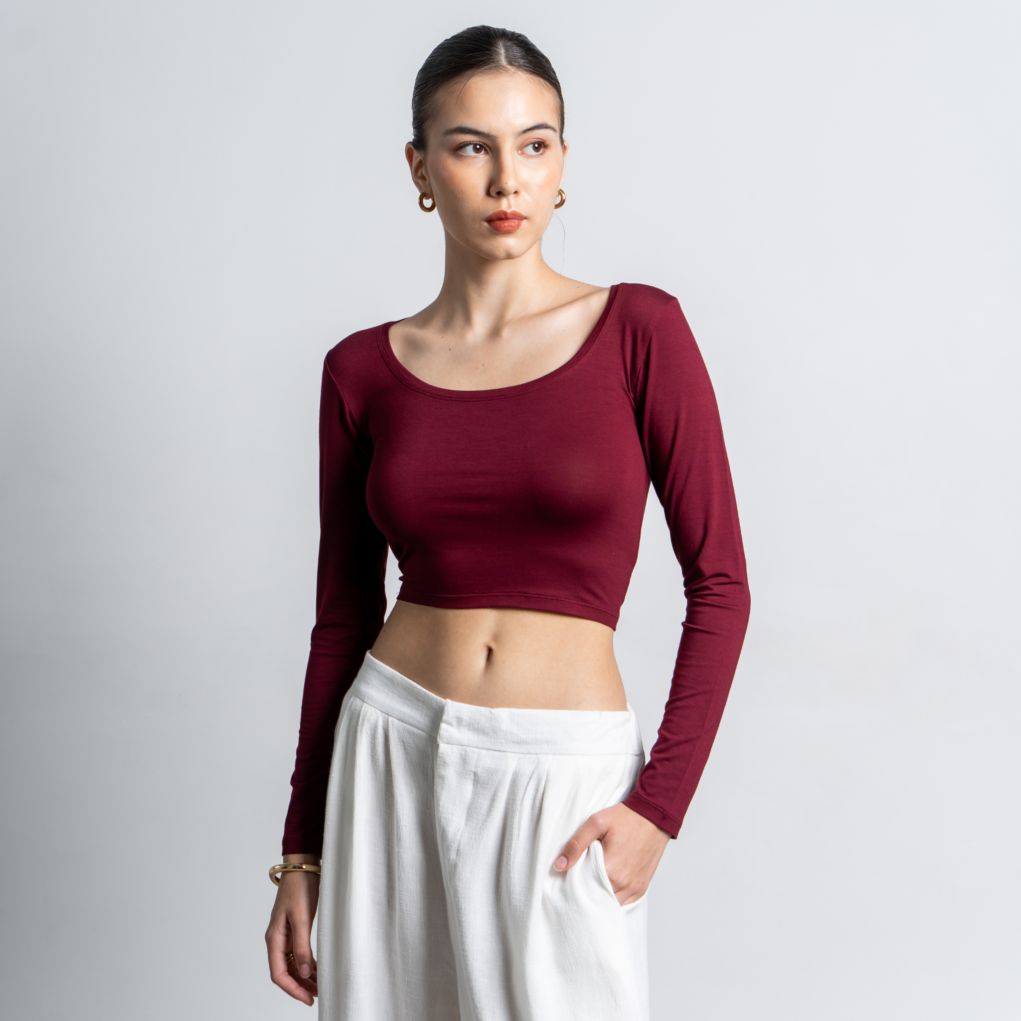 Cleo Longsleeve Crop Top