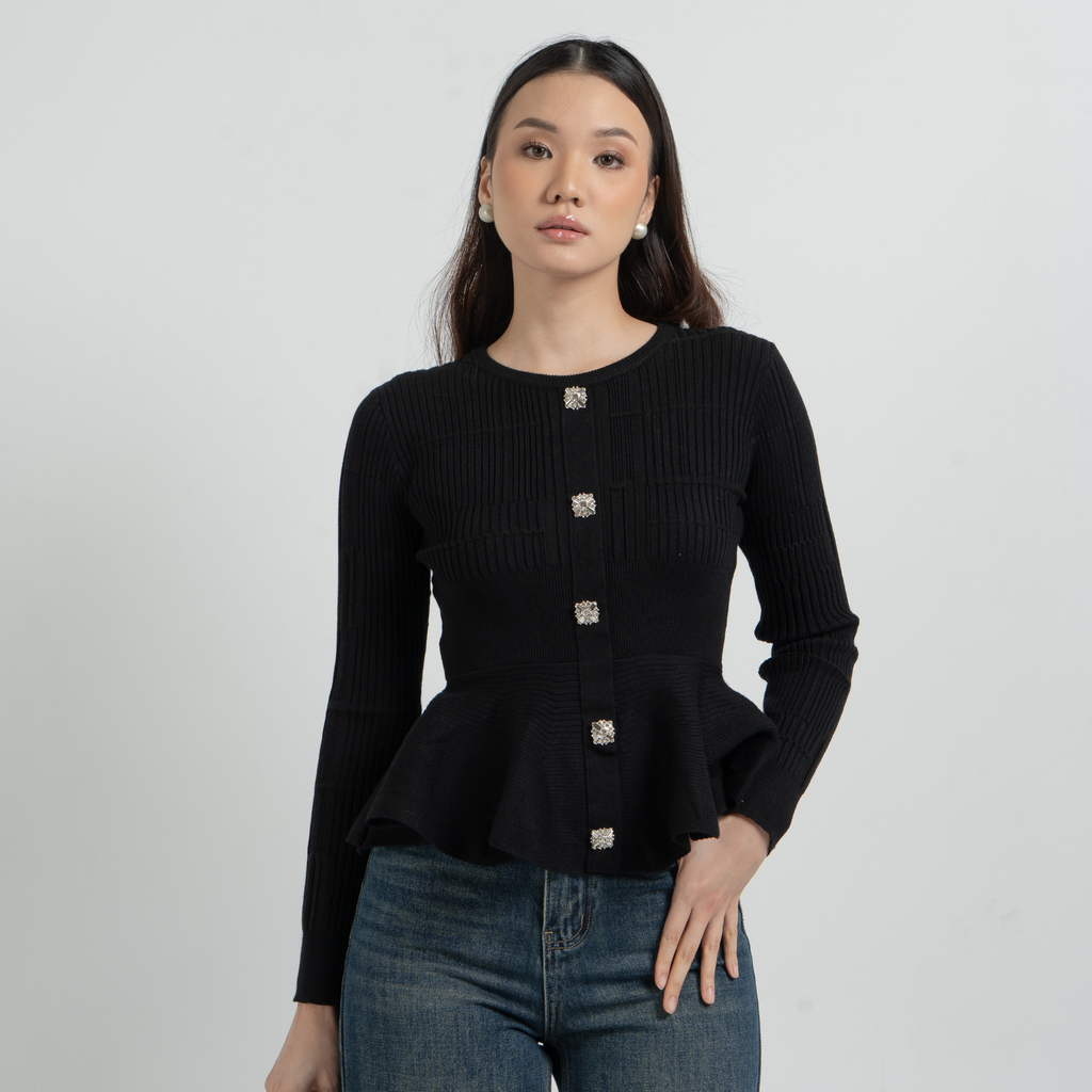 Gyuri Knit Peplum Blouse