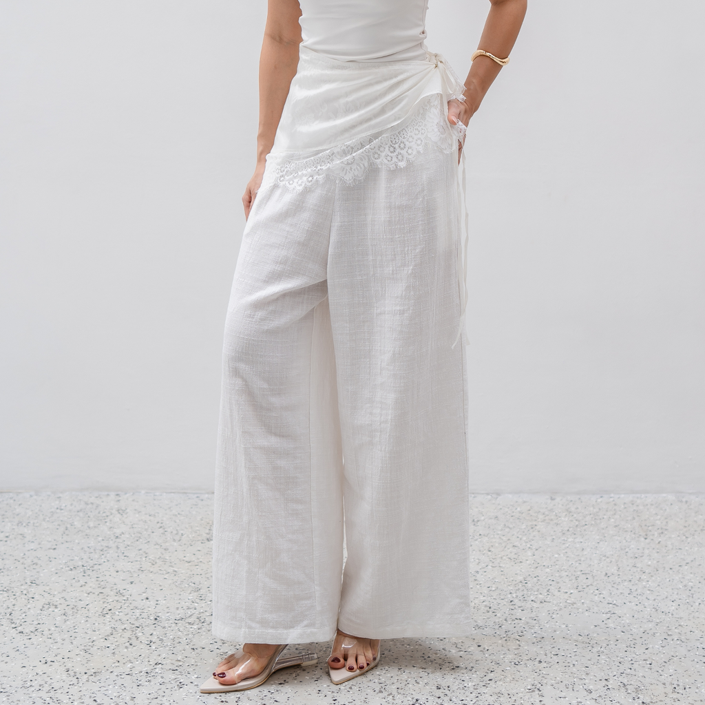 Zetta Linen Lace Cullote