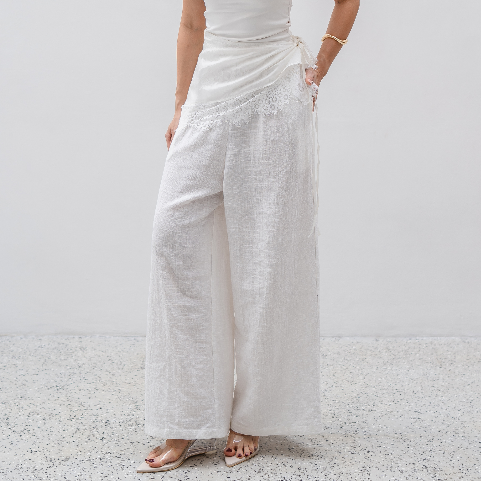 Zetta Linen Lace Cullote