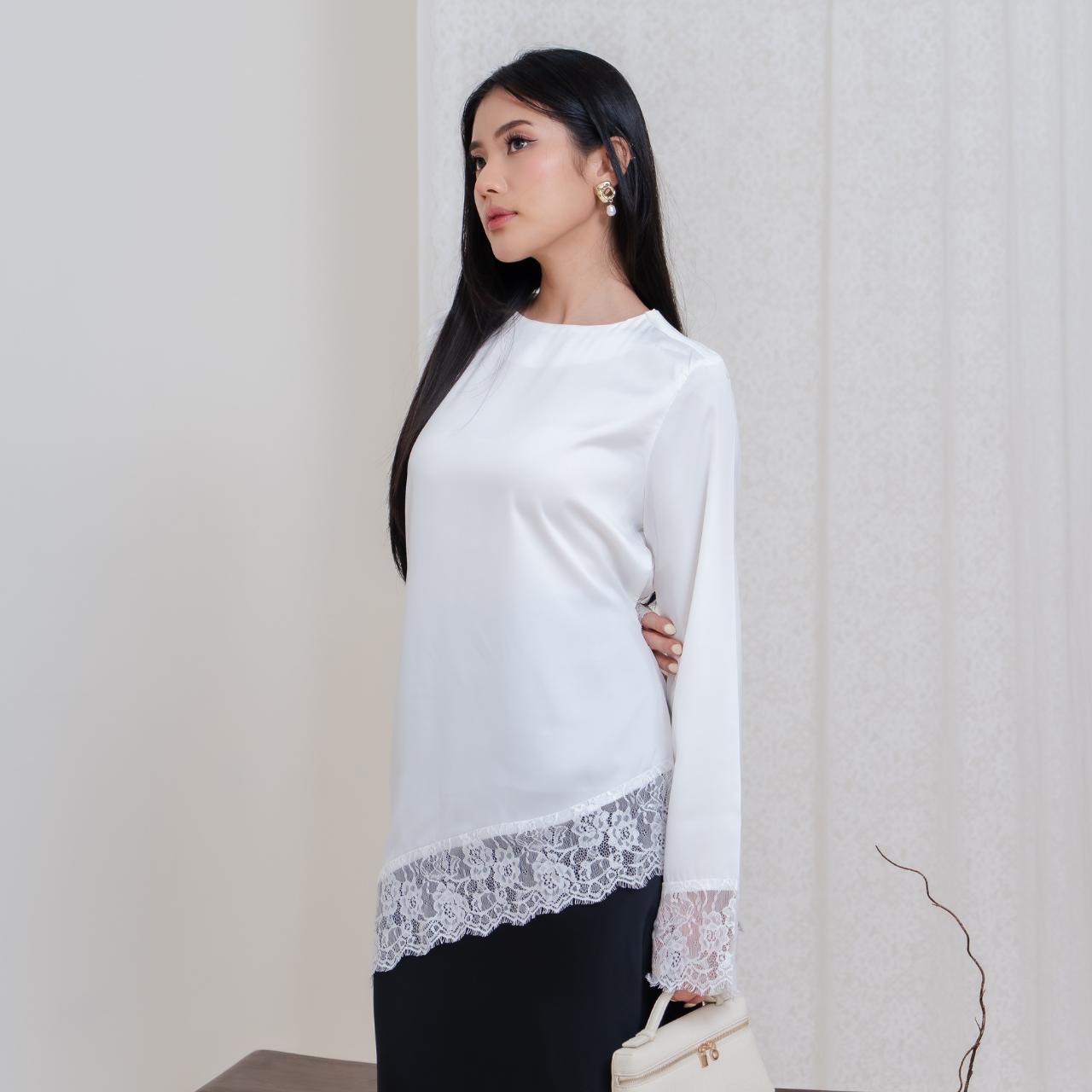 Selena Silk Lace Top