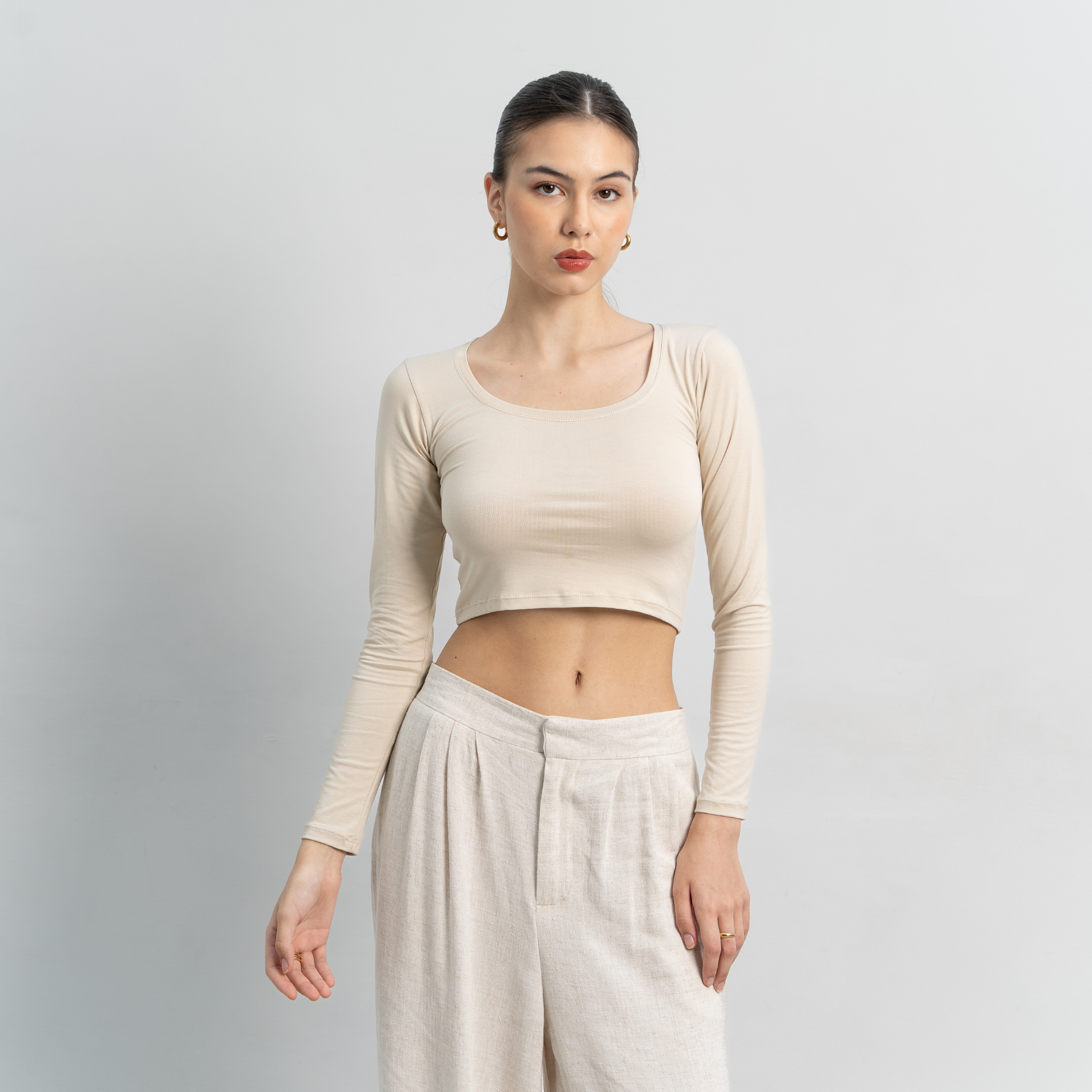 Cleo Longsleeve Crop Top