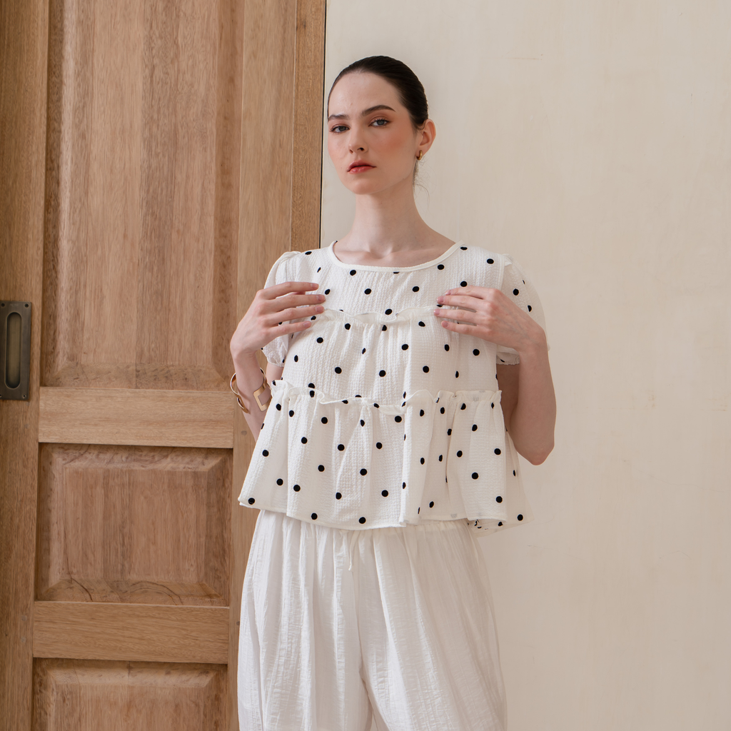 Anette Polkadot Top