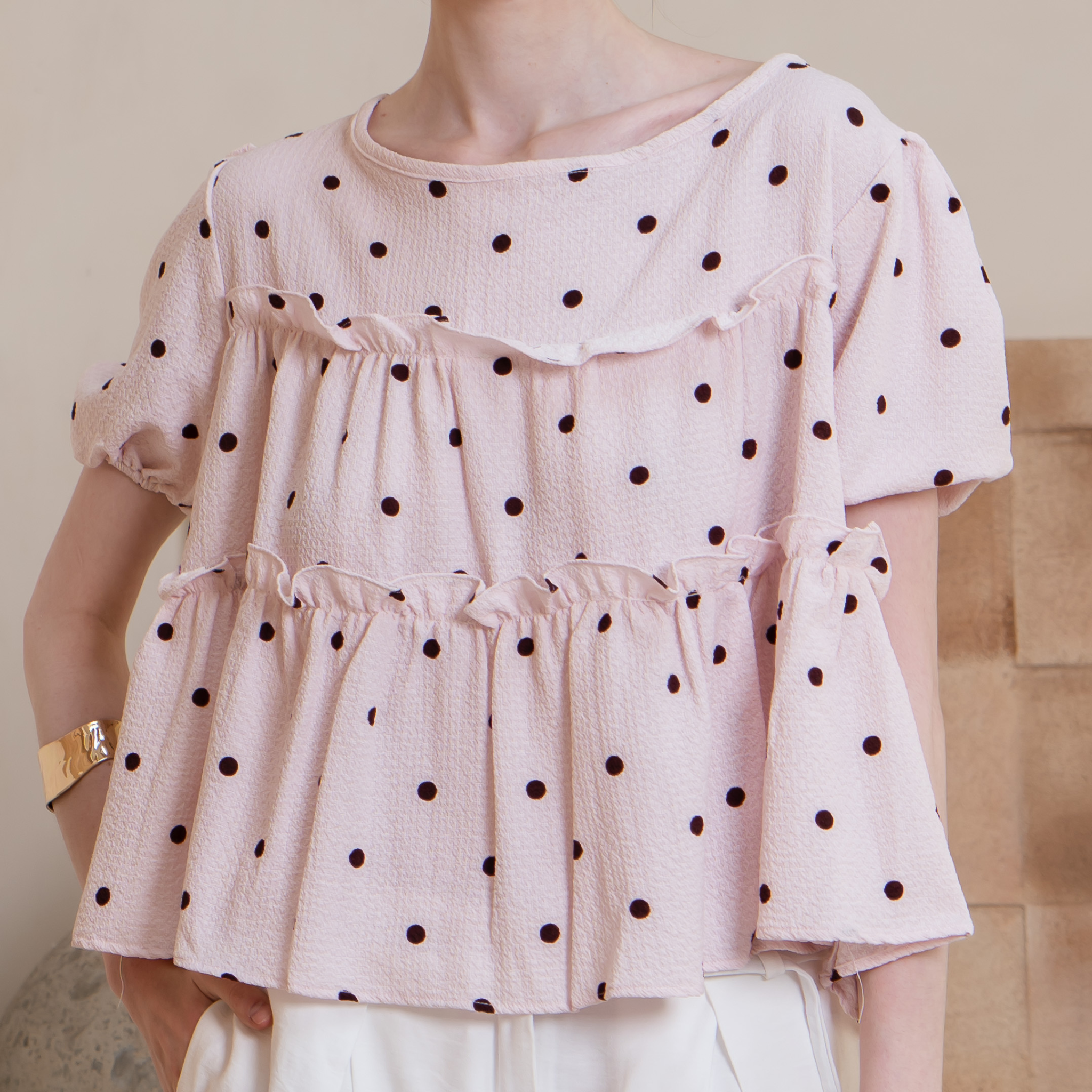 Anette Polkadot Top