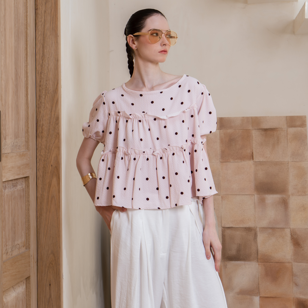Anette Polkadot Top