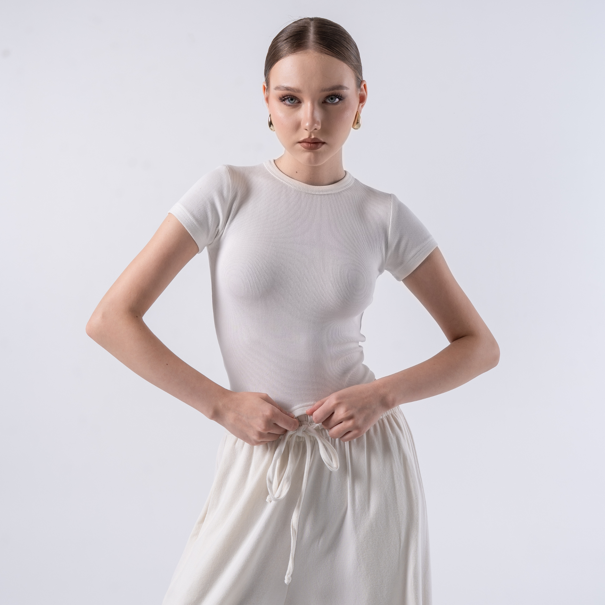 Hailee Oneck Top Rib Katun