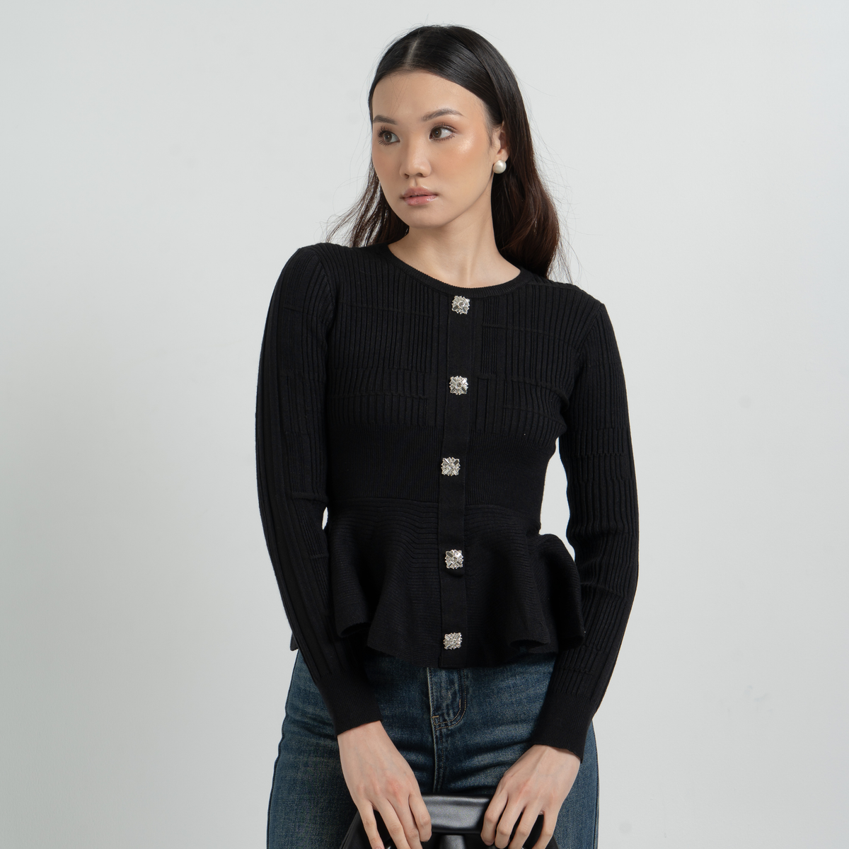 Gyuri Knit Peplum Blouse
