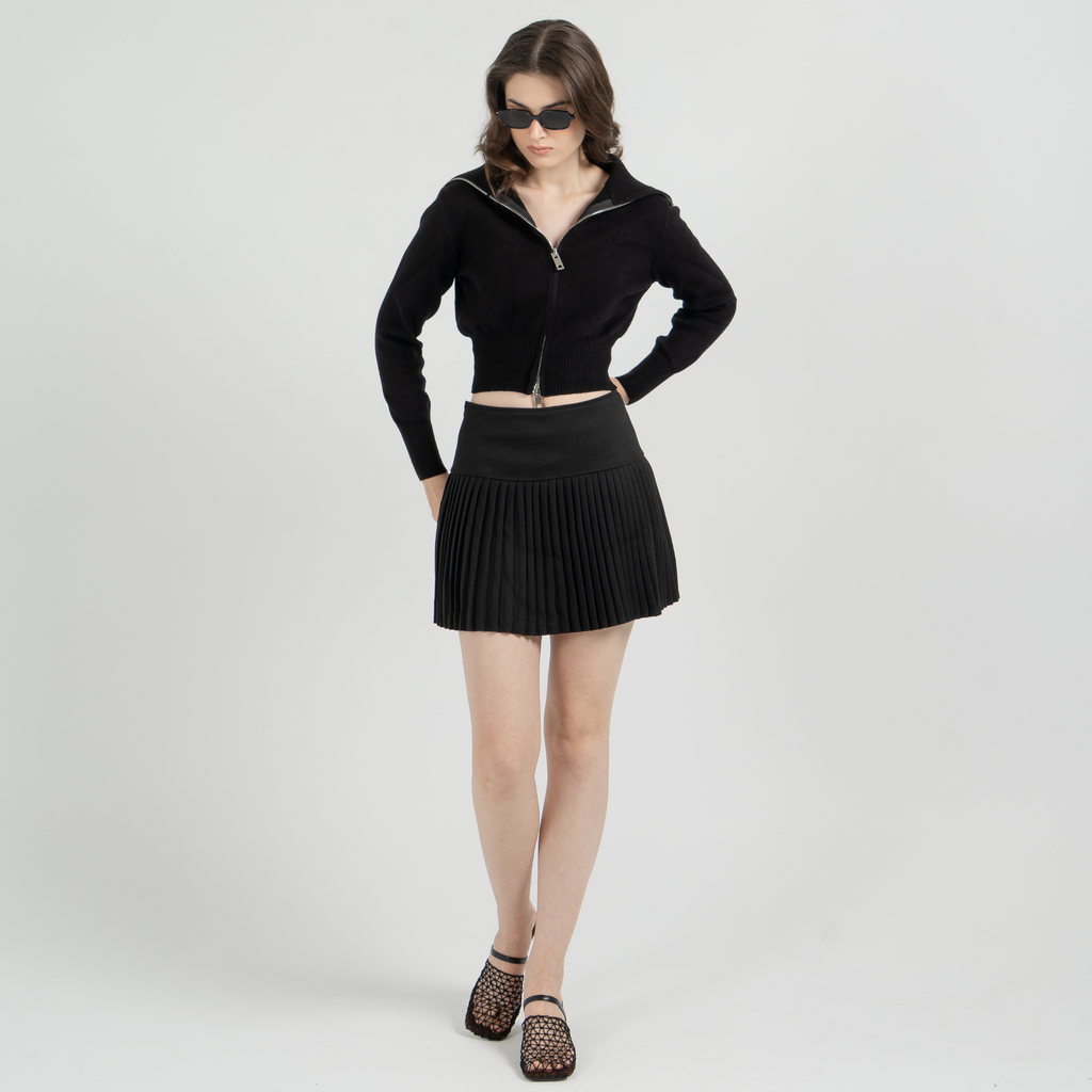 Airi Zipper Knit Top