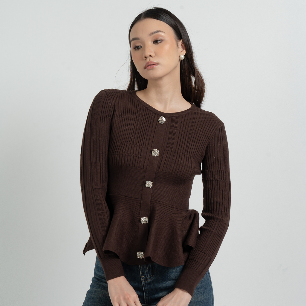 Gyuri Knit Peplum Blouse