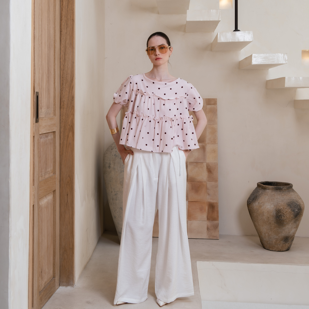 Anette Polkadot Top