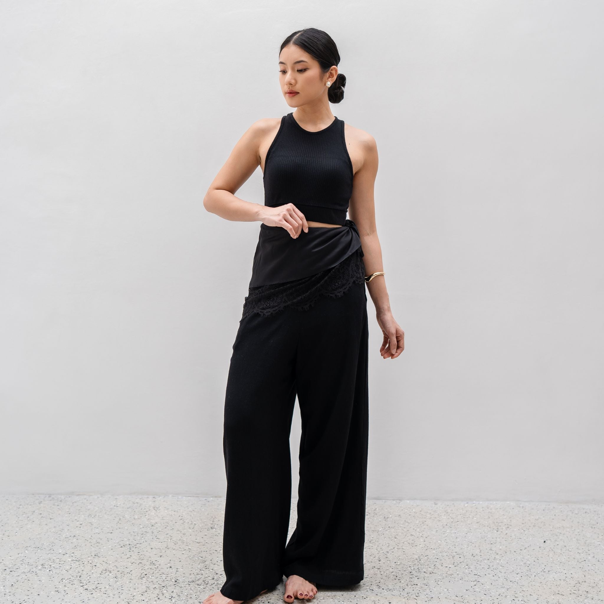 Zetta Linen Lace Cullote