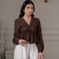 Lily Crinkleily Tie-Front Blouse