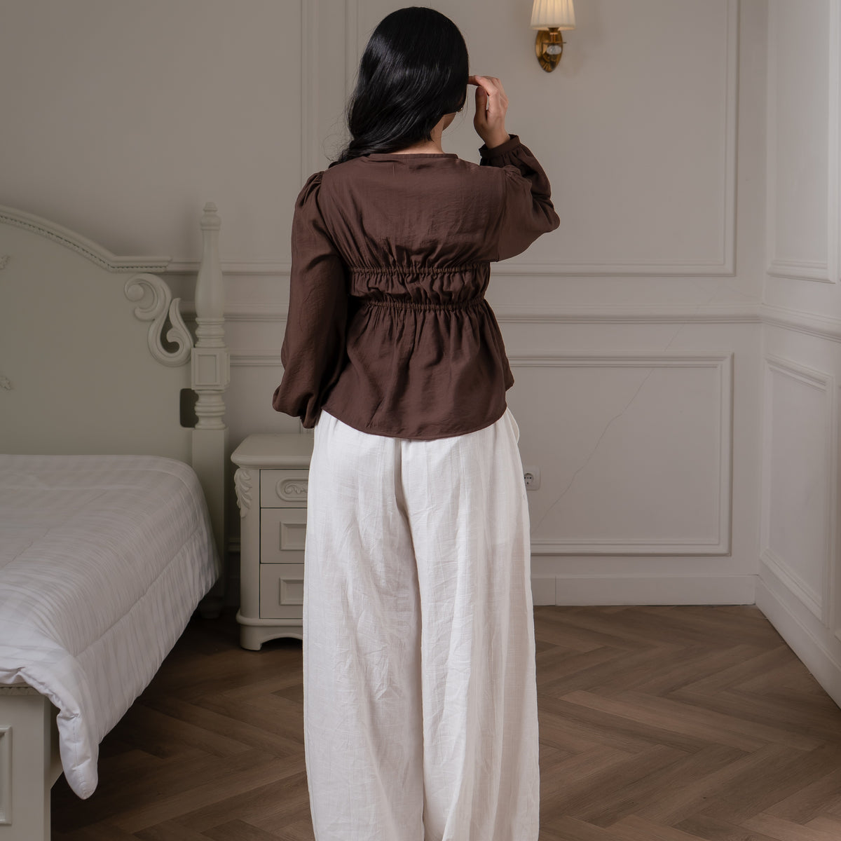 Lily Crinkleily Tie-Front Blouse
