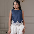 Nina Denim Lace Top