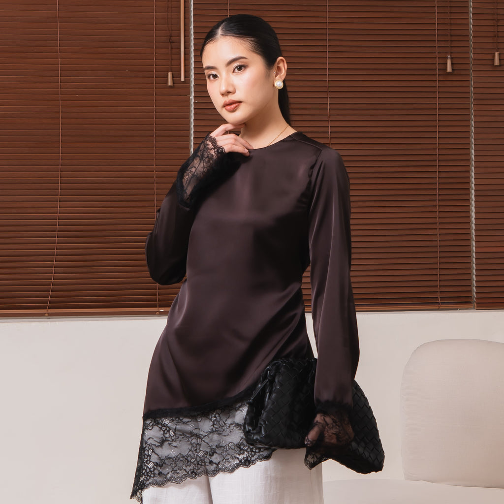 Selena Silk Lace Top