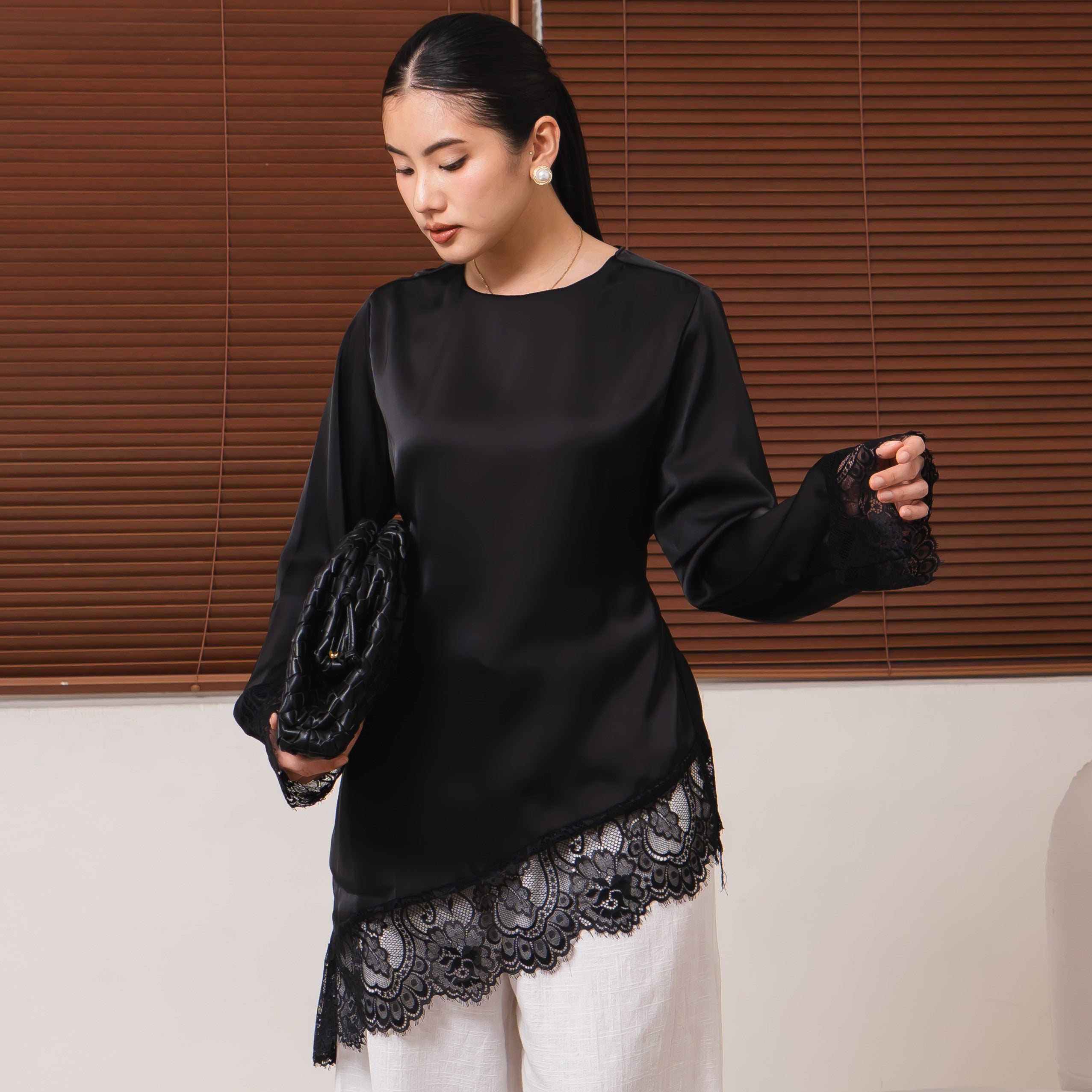 Selena Silk Lace Top