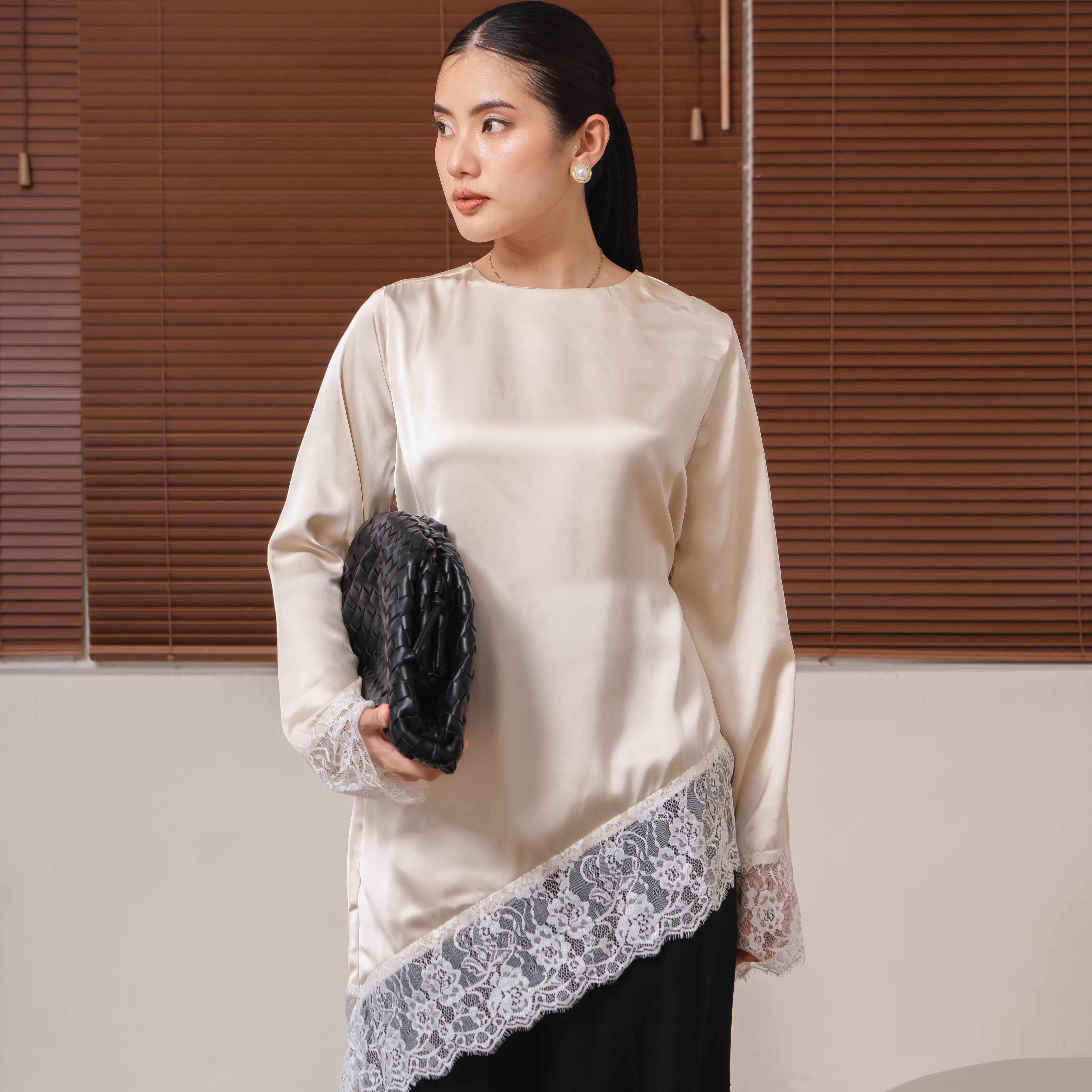 Selena Silk Lace Top