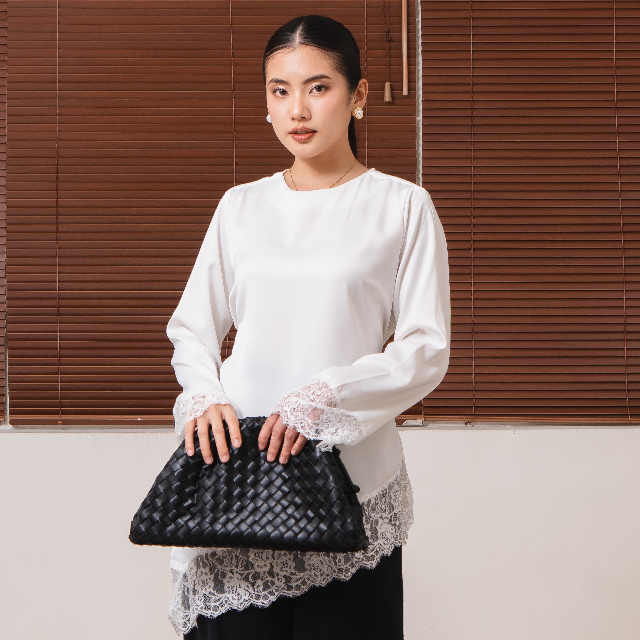 Selena Silk Lace Top